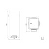 Lixeira Octos Aco Inox com Balde Removível e Pedal 20L 94544/420 - Tramontina - vista 4