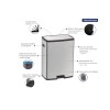 Lixeira Octos em Aço Inox com Balde Removível e Pedal 45L 94544445 - Tramontina - vista 2