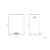 Lixeira Octos em Aço Inox com Balde Removível e Pedal 45L 94544445 - Tramontina - vista 4