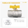 Válvula de Gás Borboleta 3/4 Fêmea/Fêmea - Valogin - vista 2