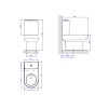 Bacia para Caixa Acoplada Dual Flux Carrara P.606.17 - Deca - vista 2
