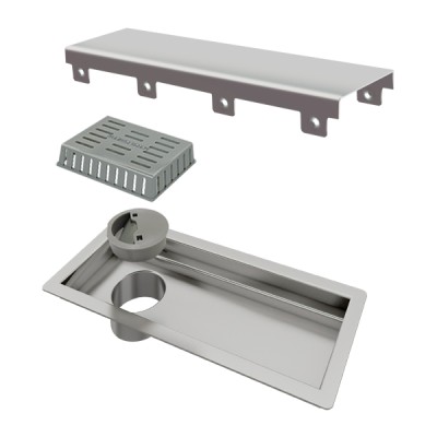 Tiny Tampa Inox 25 cm - 1800 - Ralo Linear Elleve