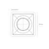 Square Tampa Black Matte 15 X 15 Cm - 4243 - Ralo Linear Elleve - vista 3