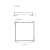 Square Tampa Black Matte 15 X 15 Cm - 4243 - Ralo Linear Elleve - vista 2