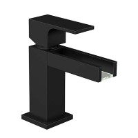 Misturador Cascata Black Matte Monocomando Unic Deca 2875.BL90.CAS.MT