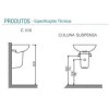 Coluna Suspensa Para Lavatório L510 Vogue Plus C.510.17 - Deca - vista 2