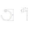 Porta Toalha Argola Slim 2050.C.SLM - Deca - vista 2