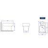 Bide 3 furos Unic B.45.17 - Deca - vista 2
