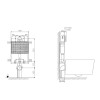Caixa de Descarga Embutida Pneumatica Alvenaria Bacia Suspensa 2501.CX.PN.AF - Deca - vista 2