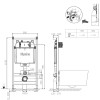 Caixa de Descarga Embutida Mecanica DryWall Bacia Suspensa 2502.CX.MC.AF - Deca - vista 2