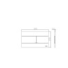 Acabamento para caixa de descarga embutida Mecanica Slim Duo 4900.C.HSL.DUO - Deca - vista 2
