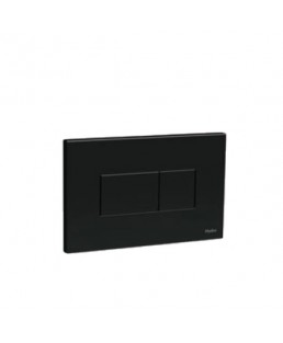 Acabamento para caixa de descarga embutida Pneumatica Quadra Duo Preto fosco 4900.F.HQD.DUO.PT
