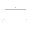 Porta toalha Barra 50 cm LIV 2040.C22.050 - Deca - vista 2